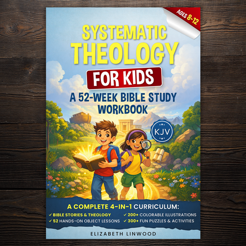 "Book Cover for a Christian Kids' Bible Study Curriculum" winning T-shirt