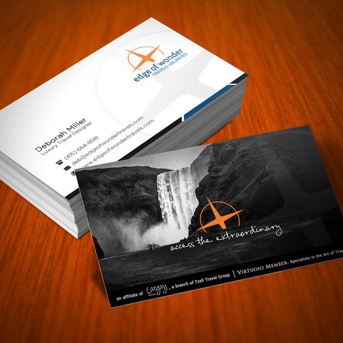 Create a card that exudes the awesomeness of luxury adventure travel Design by arjay_gfxdesigns
