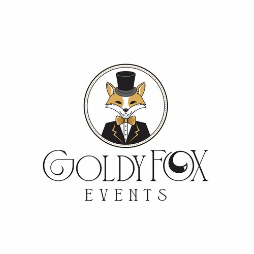 Design a Chic and Stylish Fox Logo for Our Elegant Wedding and Event Rental Business: Goldy Fox Events Design by NewArt777