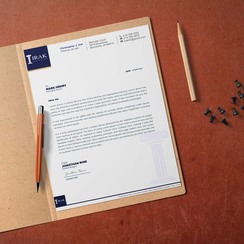 Design a new & improved Legal Letterhead Design by imran hanif