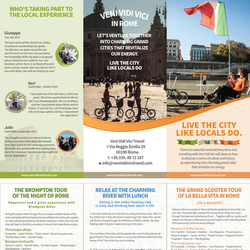 Let's venture togheter to create a charming brochure about the MIGHT OF ROME. Are you a REaL roman? Design by Hrle