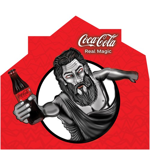 Artistic mural design for Coca-Cola Zero in Brussels Design von Jai0412