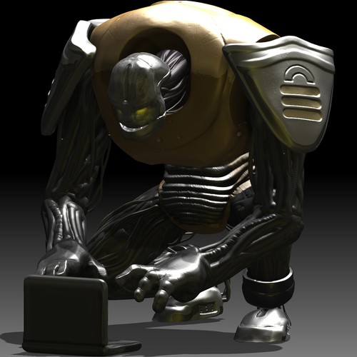 Computer modeled (CG) evil robot illustration Design von Gallardoblend