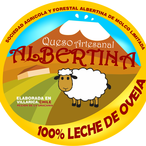 Creación de una etiqueta elegante y llamativa para comercializar quesos de oveja.
