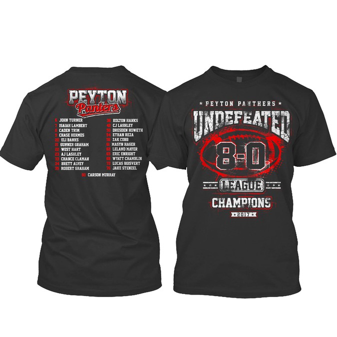 Design a cool t-shirt for a middle school football championship team ...