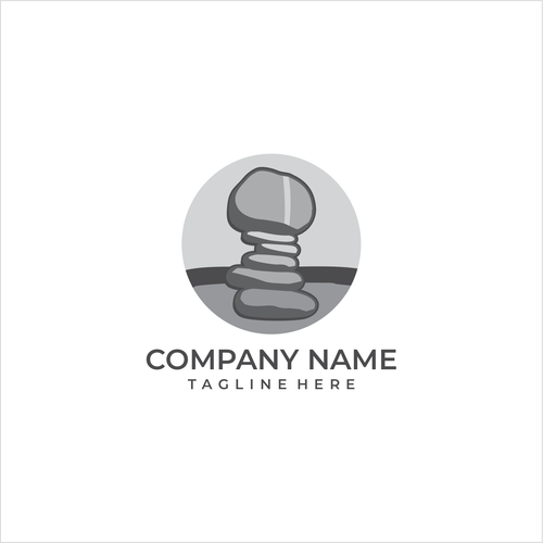 Stone formation picture as logo for coaching business Design by Lure Studio