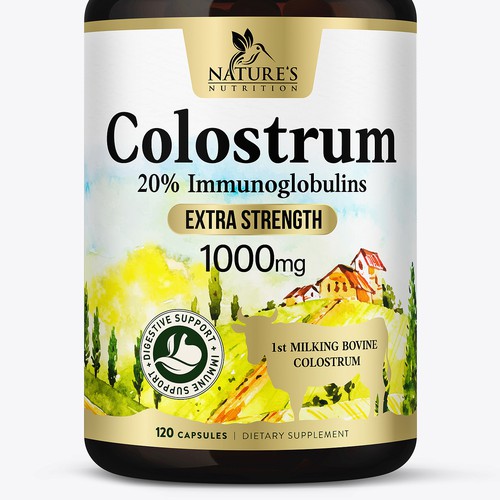 Powerful, Colostrum Design Needed for Nature's Nutrition Design by FreshApple@Michelle