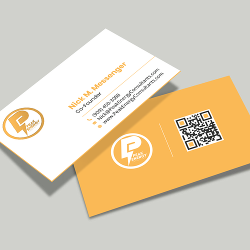 Modern Business Card Design for Electric Energy and Solar Company Design by boniamin