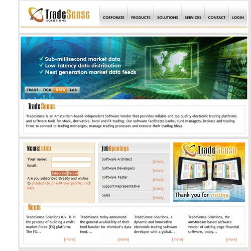 Banner for professional trading workstation Design by alexbombaster