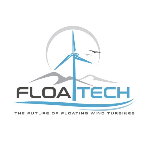 Creation of a logo for a wind turbine research project: FLOATECH Design by OneStop Design