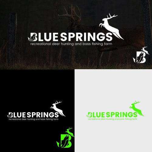 Logo for our Der hunting and bass fishing recreational farm Design by raheesahmed