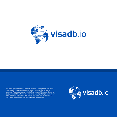 Global visa & immigration platform needs a LOGO. Design by Vanessa Bañares