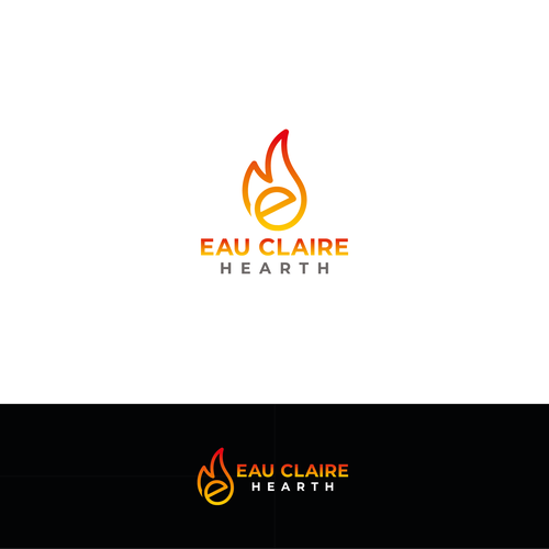 Updated, Warm, Clean brand logo for our Fireplace and Stove collection. Design by logo_designbd