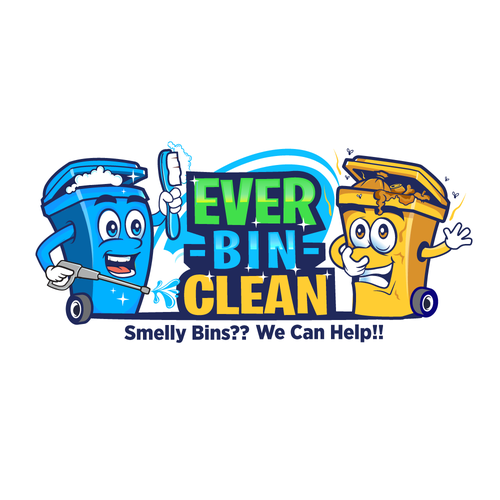 Trash bin cleaning business logo Design por YZ24