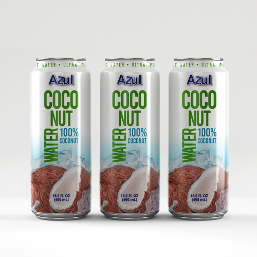 HELP CREATE A COCONUT WATER LABEL PART OF COCONUT WATER LINEUP 100% COCONUT WATER Diseño de creationMB