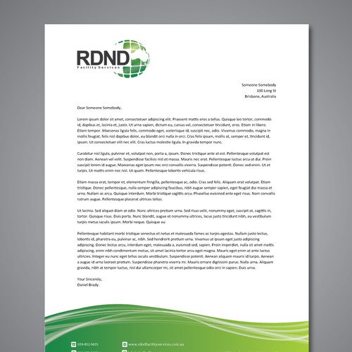 RDND needs a new stationery Design by expert desizini