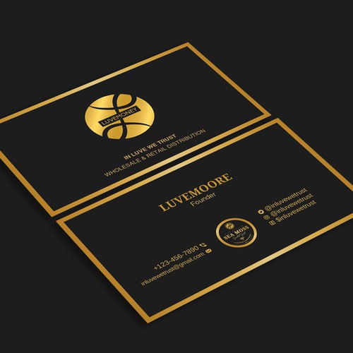 In Luve We Trust: Luvemmoney Marketplace Business Cards Design by prosenjit_P