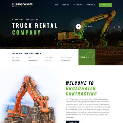 Trucking redesign of website Design by Webwooter™