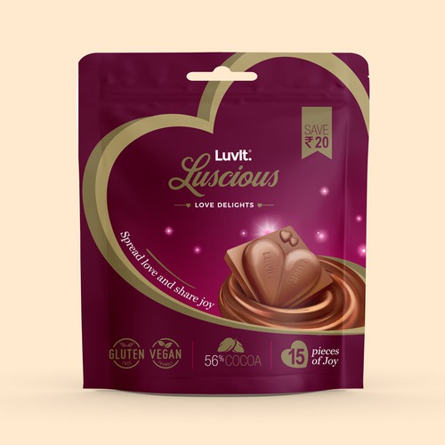 Design a standout label for a Premium Chocolate Homepack Design by Unik ART