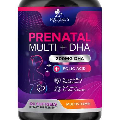 Design di Prenatal Vitamins Label Design needed for Nature's Nutrition di TUNSAY