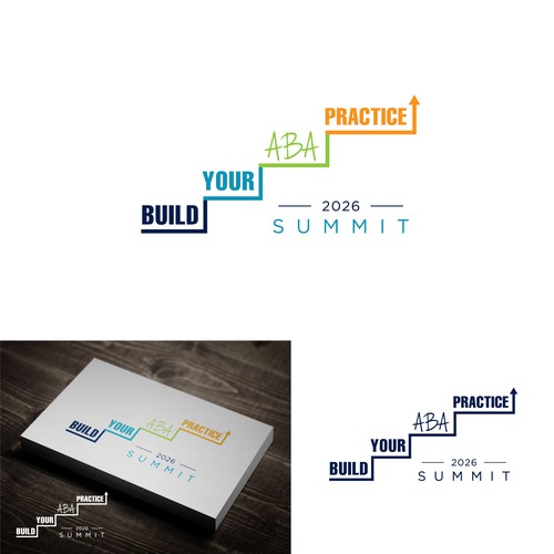 "Build Your ABA Practice" winning Logo & business card