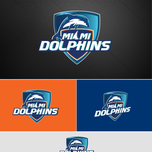 99designs community contest: Help the Miami Dolphins NFL team re-design its logo!-ontwerp door b_benchmark