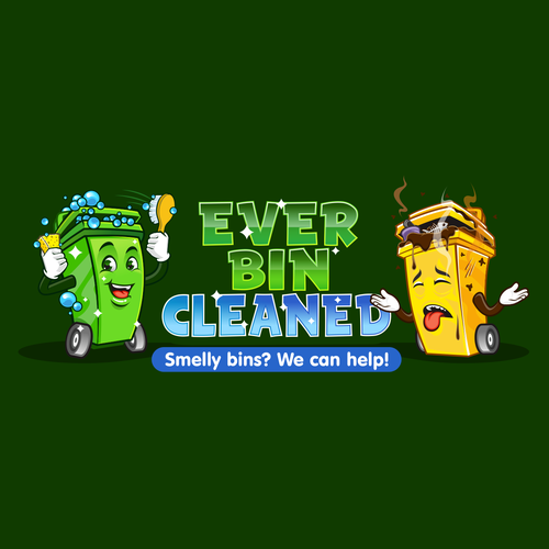 Trash bin cleaning business logo Diseño de Grad™