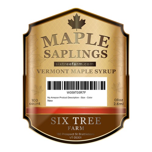 First ever production Maple Syrup Stick label Design by andreybykoff