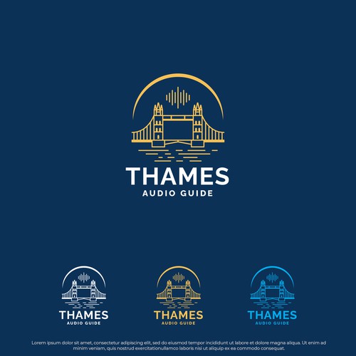 New logo for tourist audio guide of the Thames in London Design by James®