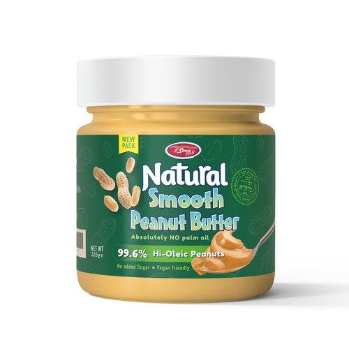 design a modern label for a New all natural peanut butter Design by KforKITE