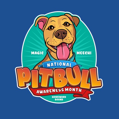 Magic Meechi - National Pitbull Awareness Month Design by thelembique