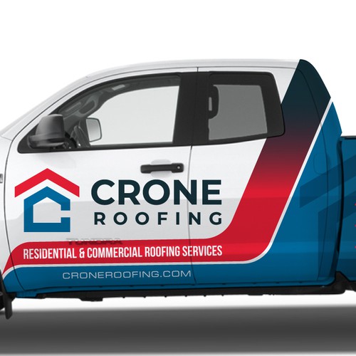 Roofing Contractor Truck Wrap Ontwerp door icon89GraPhicDeSign