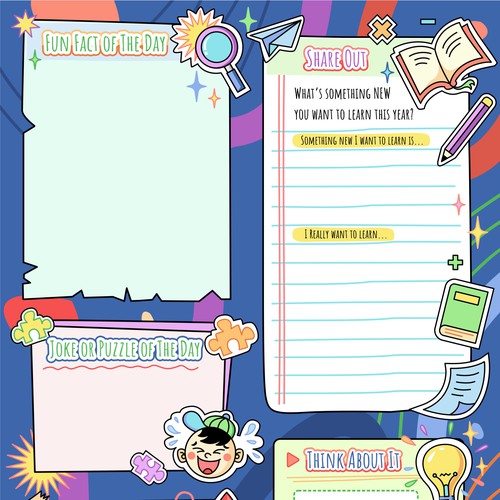 Design a worksheet template for children's activity book Design by Munir_