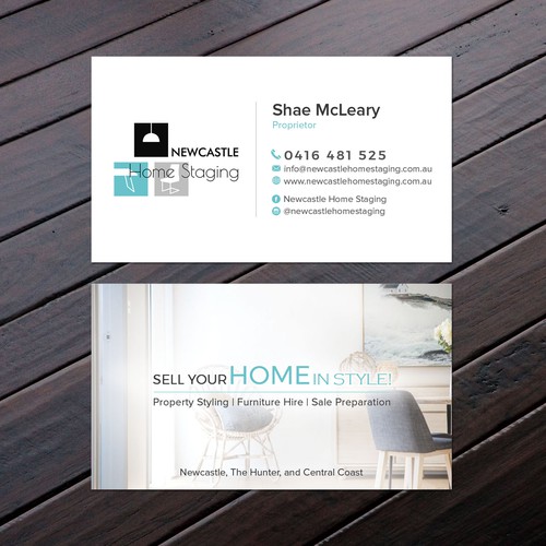 Business Card Newcastle Home Staging Visitenkarte Wettbewerb