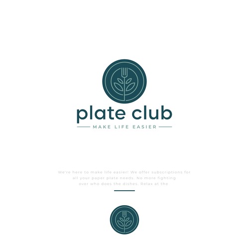 "I created the first paper plate subscription company logo!" - Your next claim to fame Design by D Better Design
