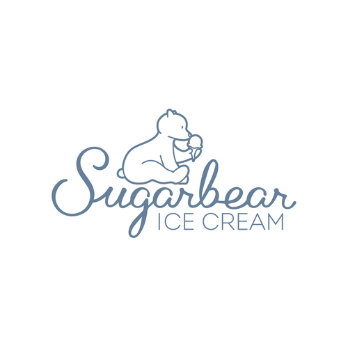 Create a vintage, monochromatic bear logo for Sugarbear Ice Cream! Design by KelvinH