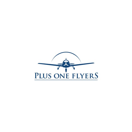 Airplane themed logo for private pilot flying club! Design by Logicainfo ♥