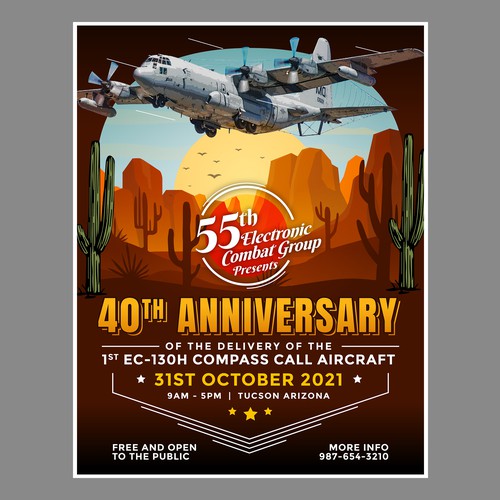 Air Force Flying Group 40th Anniversary Celebration Design by B88B