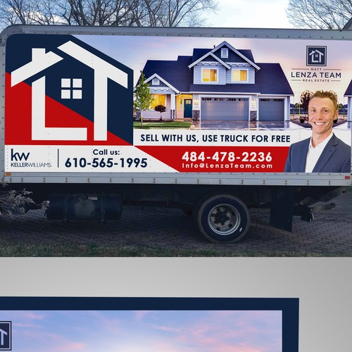 Custom Truck Design Wrap for Real Estate Agent, CREATIVE PROFESSIONAL CLEAN Design by Bittu2015