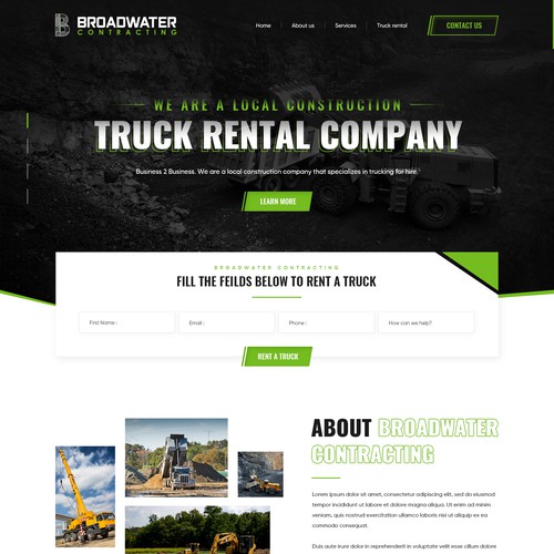 Trucking redesign of website Design by Webwooter™