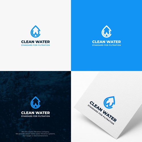 Simple Clean Logo for Water Filtration Company Design by Wanderline