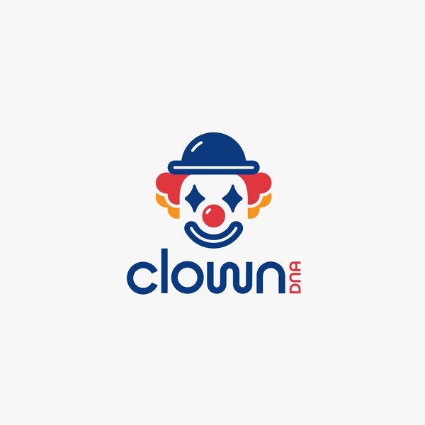 Vibrant clown character logo
