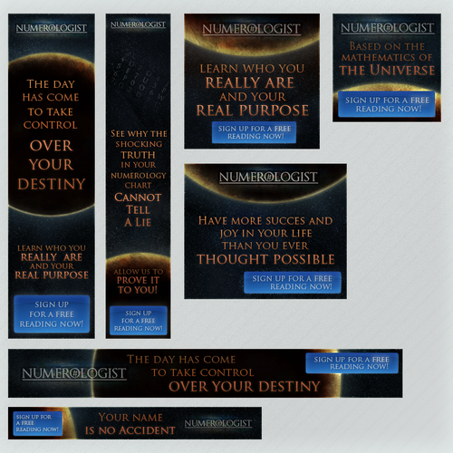 Create the next banner ad for www.Numerologist.com Design by Florianvo