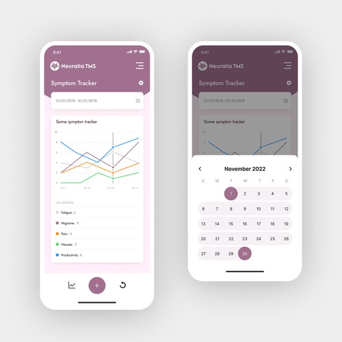 Designs | Symptom Tracker App | App design contest