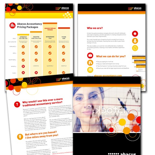 Design an amazing e-brochure for a not-so-typical accountancy firm! Design by bmp design