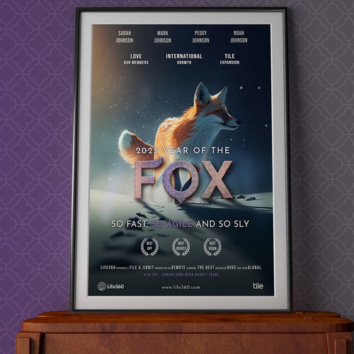 Life360 2023 Year of the Fox Poster Design by Hamza' ART