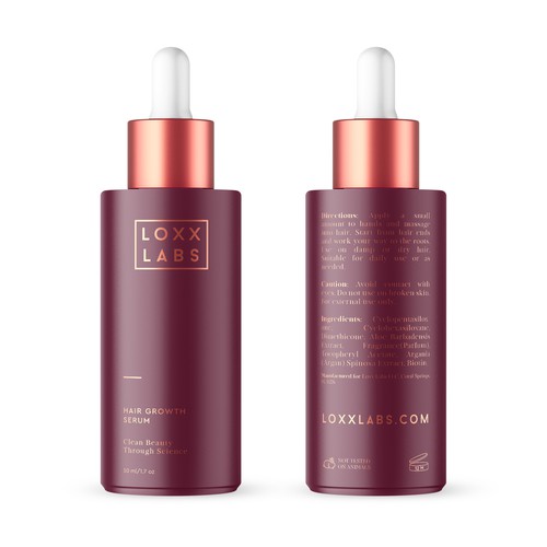 Serum Bottle Packaging For a New Haircare Line Design by bcra