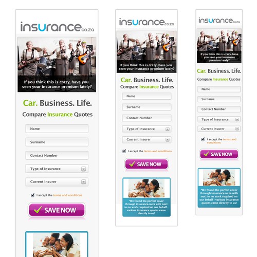 New app design wanted for insurance.co.za Réalisé par melia07
