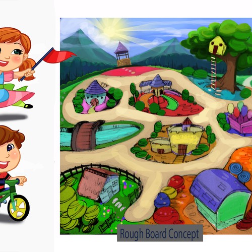 Create an interactive story telling set with board and characters Design von aven_parac
