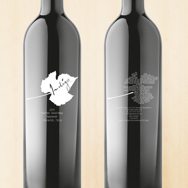 Design by ihor.kiefer titled "product label for Indigo Vineyard"